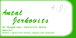 antal jerkovits business card